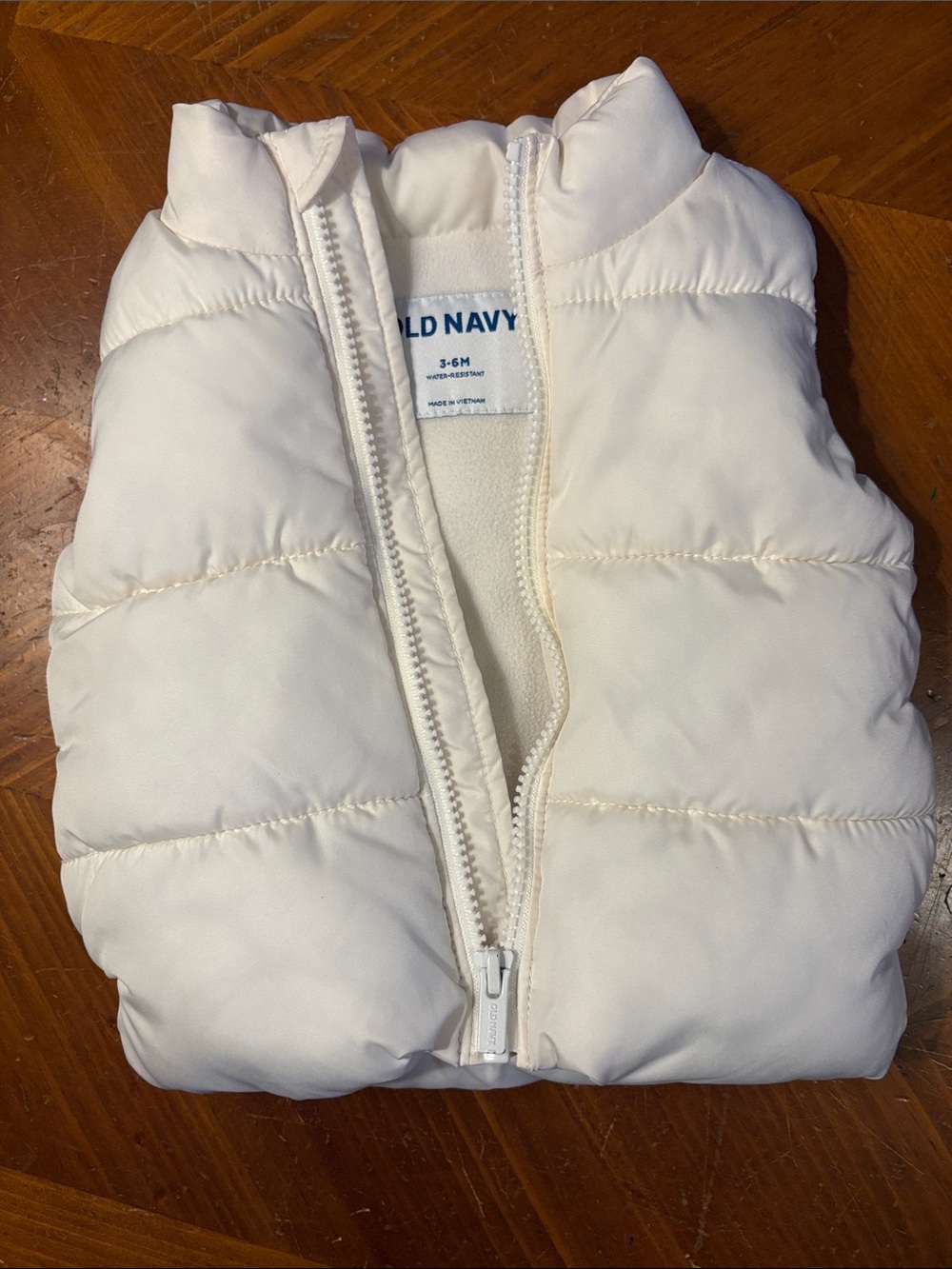 Old Navy Cream Quilted Puffer Vest for Kids